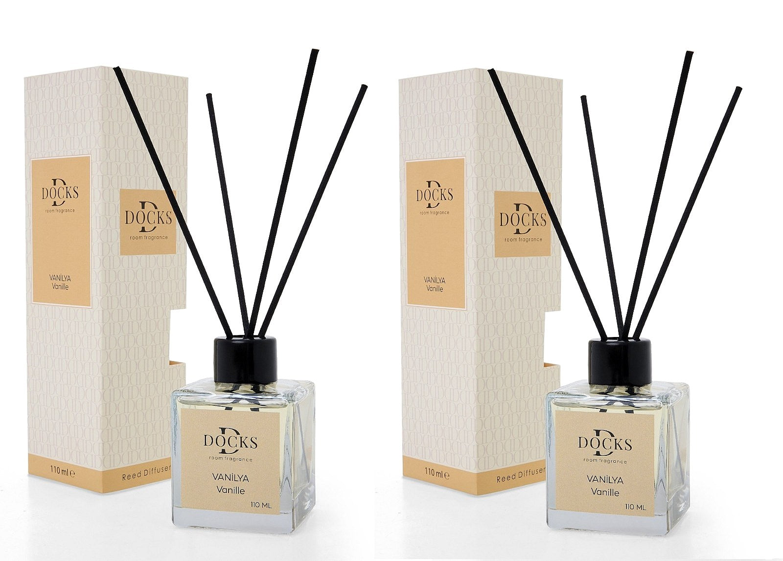 DOCKS 2'li Set Çubuklu Oda Kokusu Difüzör 110 ml - Vanilya
